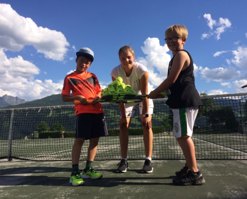 Tennis mit Trainerin Chiara